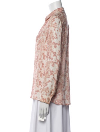 L'Agence Silk Printed Blouse