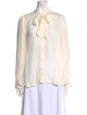 L'Agence Silk Long Sleeve Button-Up Top