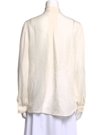 L'Agence Silk Long Sleeve Button-Up Top