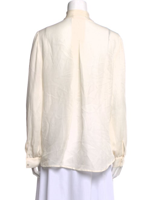 L'Agence Silk Long Sleeve Button-Up Top