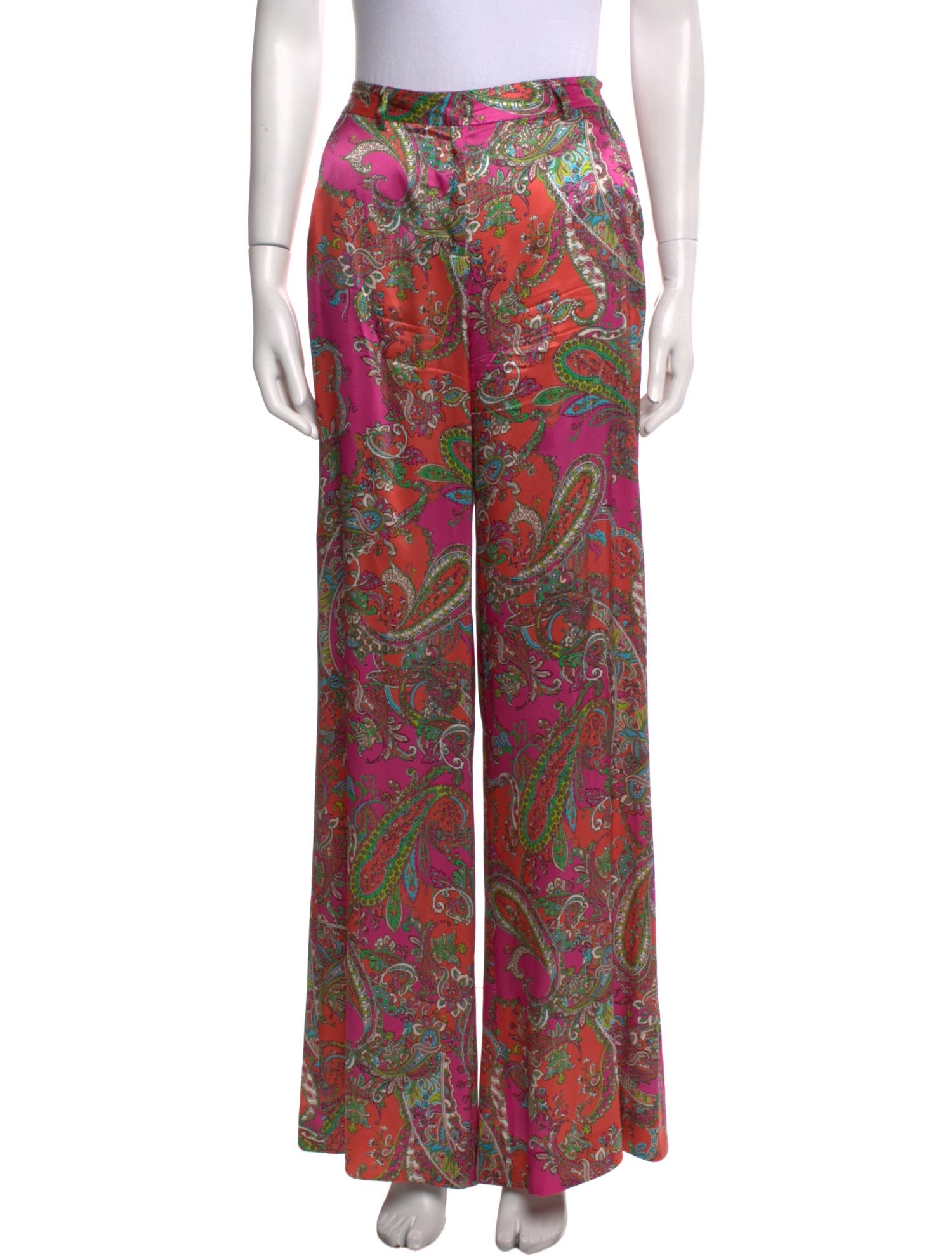 L'Agence Silk Wide Leg Pants