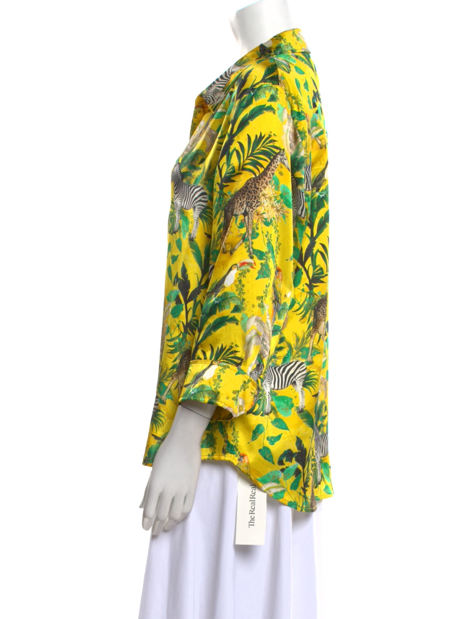 L'Agence Silk Floral Print Blouse