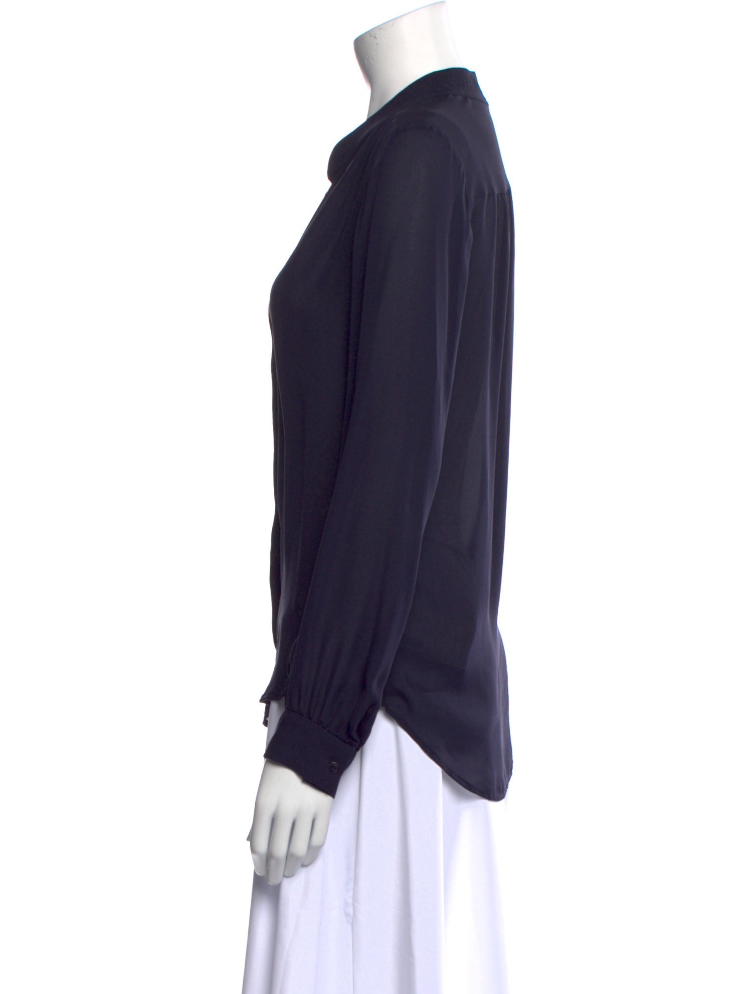 L'Agence Silk V-Neck Blouse