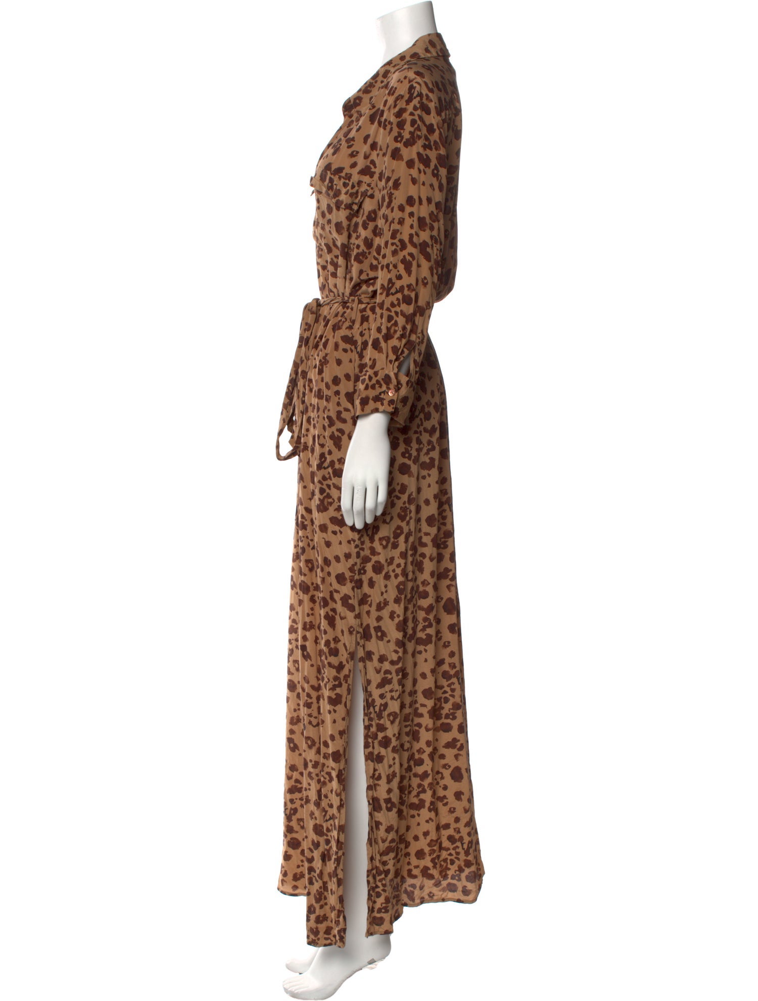 L'Agence Silk Long Dress