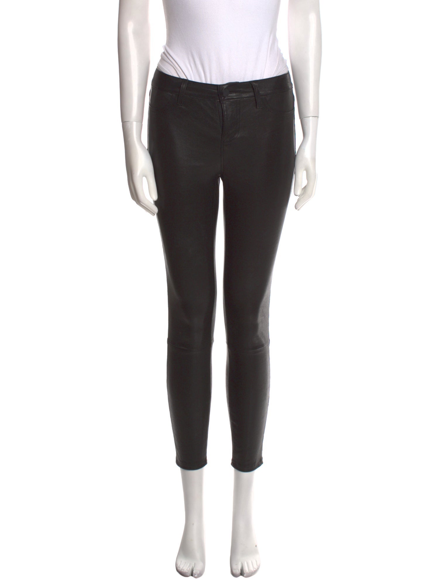 L'Agence Leather Skinny Leg Pants