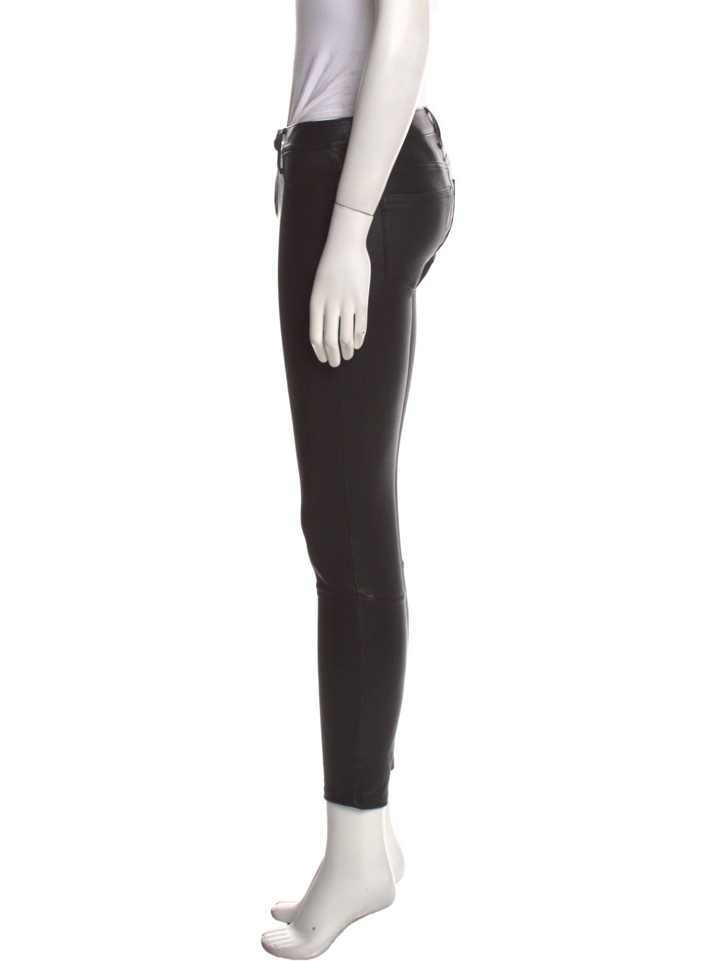 L'Agence Leather Skinny Leg Pants