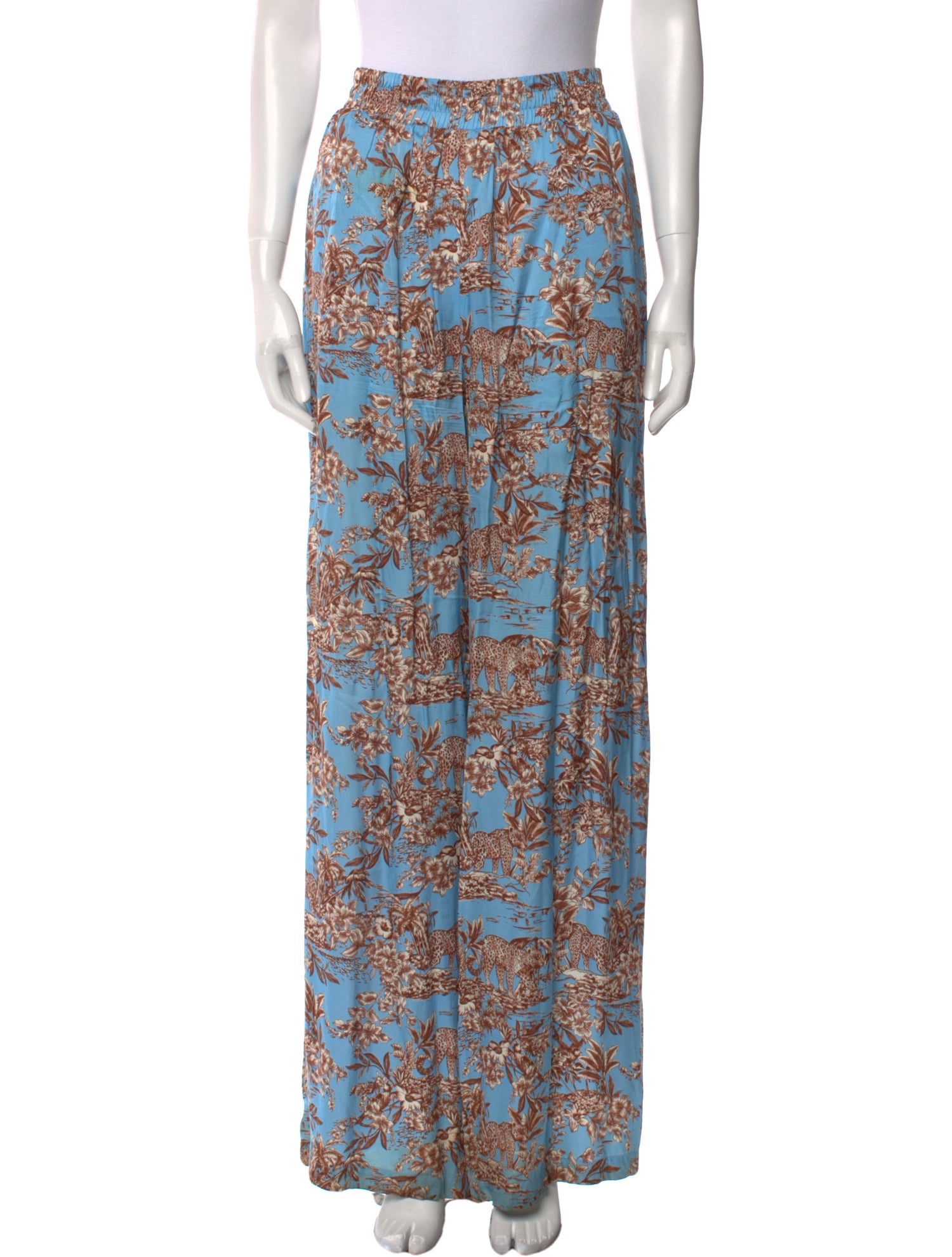 L'Agence Printed Wide Leg Pants
