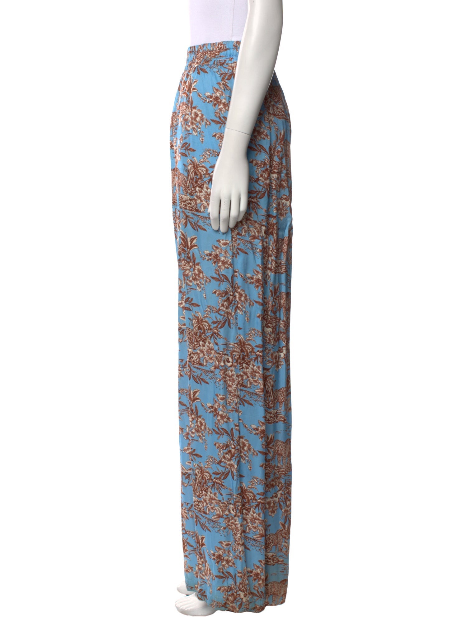 L'Agence Printed Wide Leg Pants