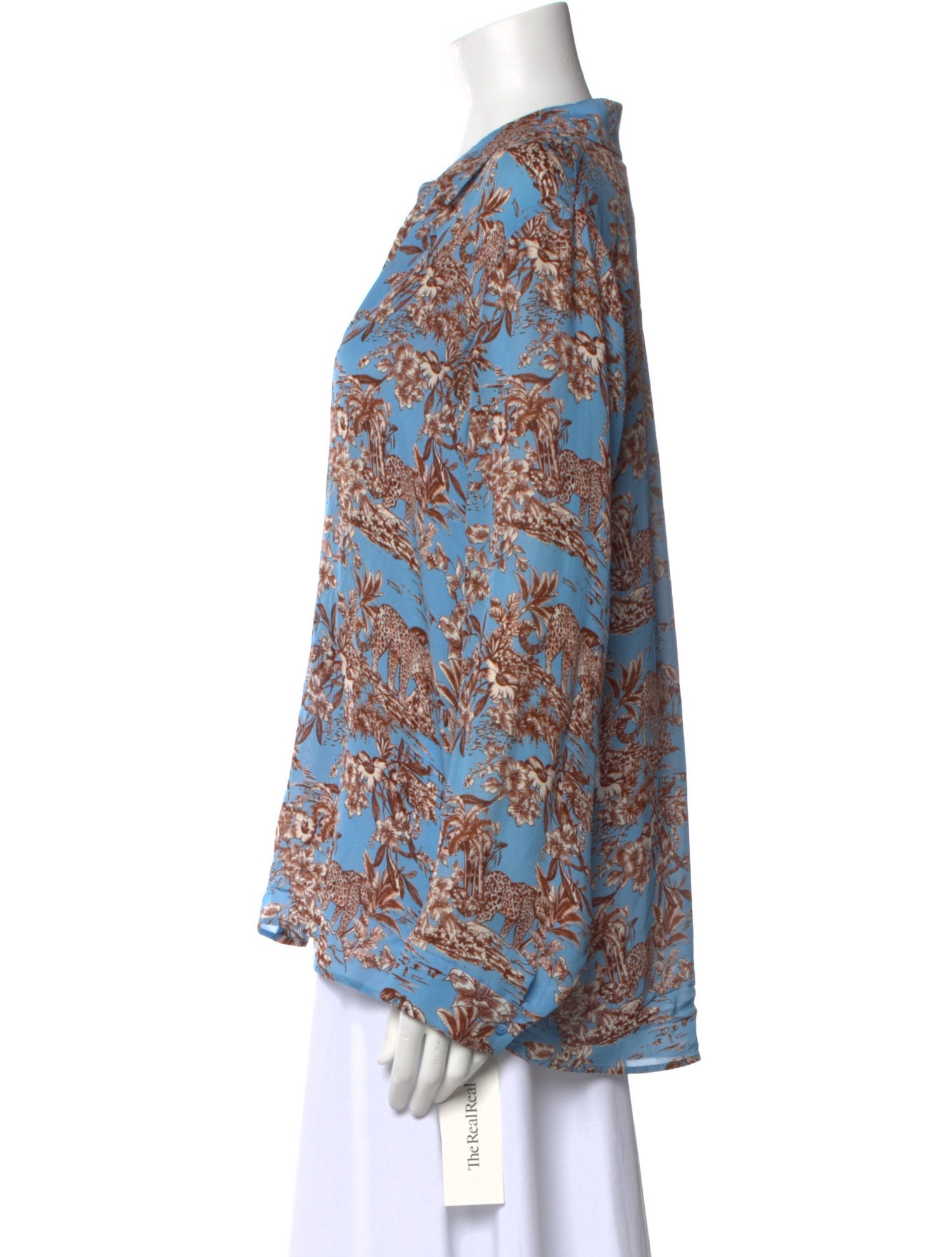 L'Agence Silk Printed Blouse