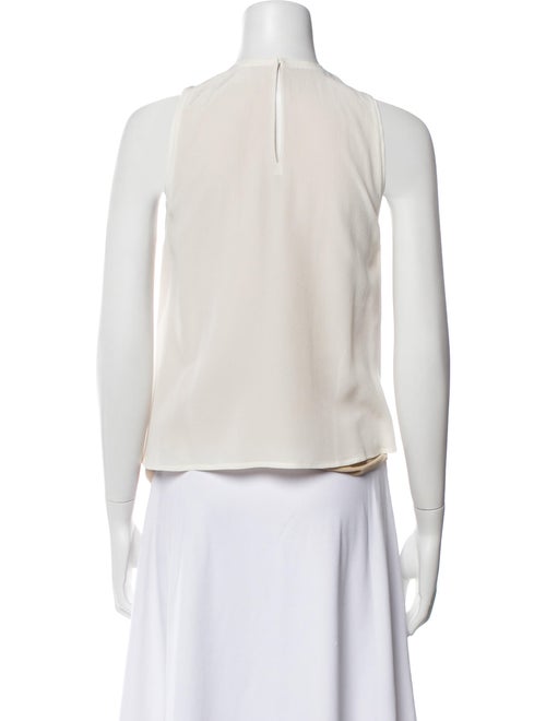 L'Agence Silk Crew Neck Crop Top