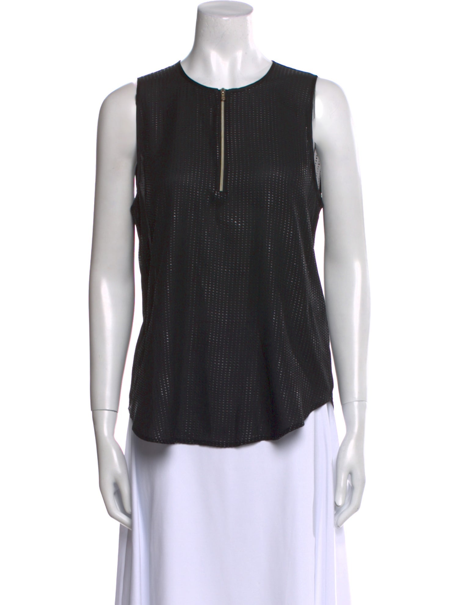 L'Agence Silk Crew Neck Top