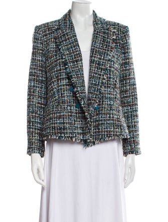 L'Agence Tweed Pattern Evening Jacket