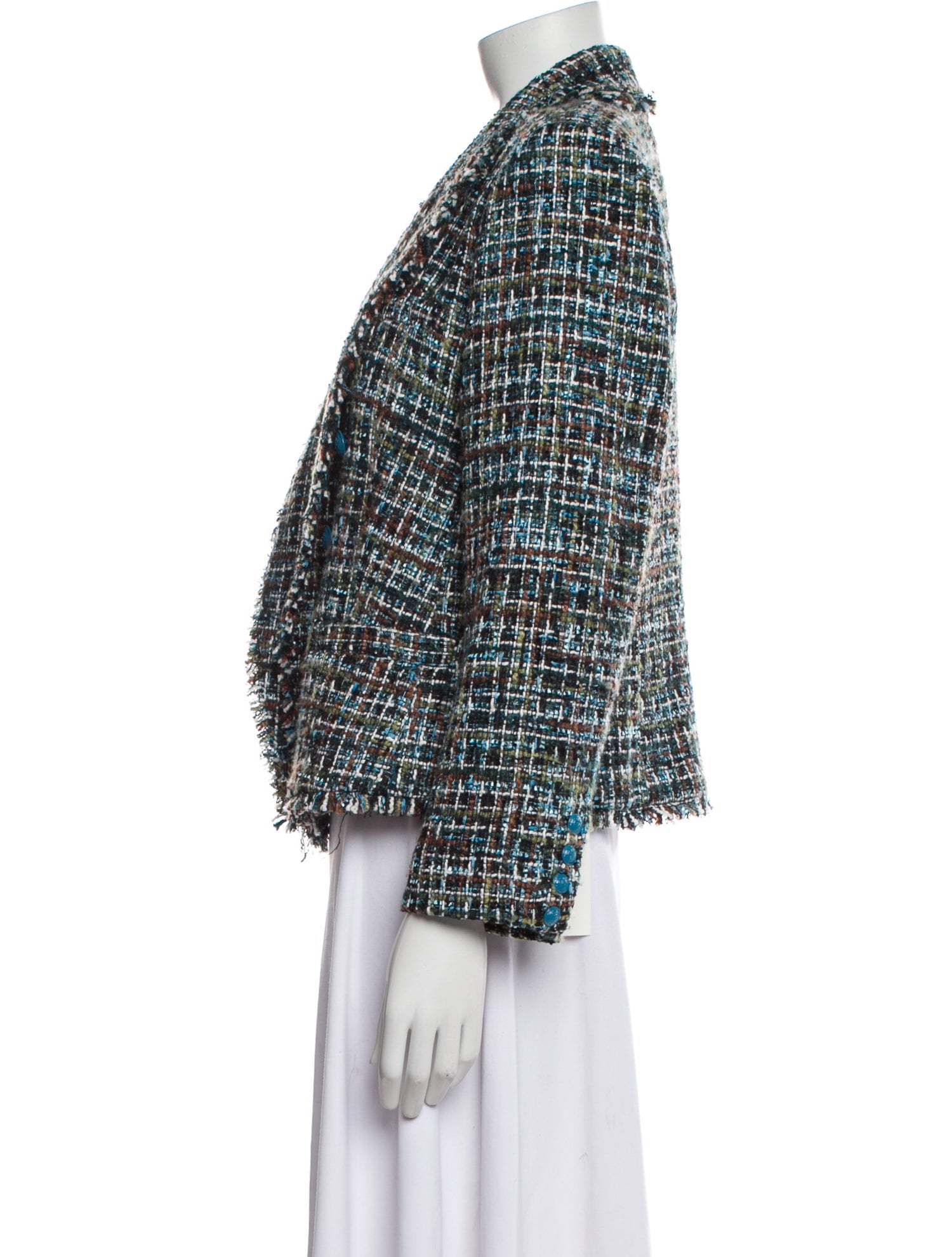 L'Agence Tweed Pattern Evening Jacket