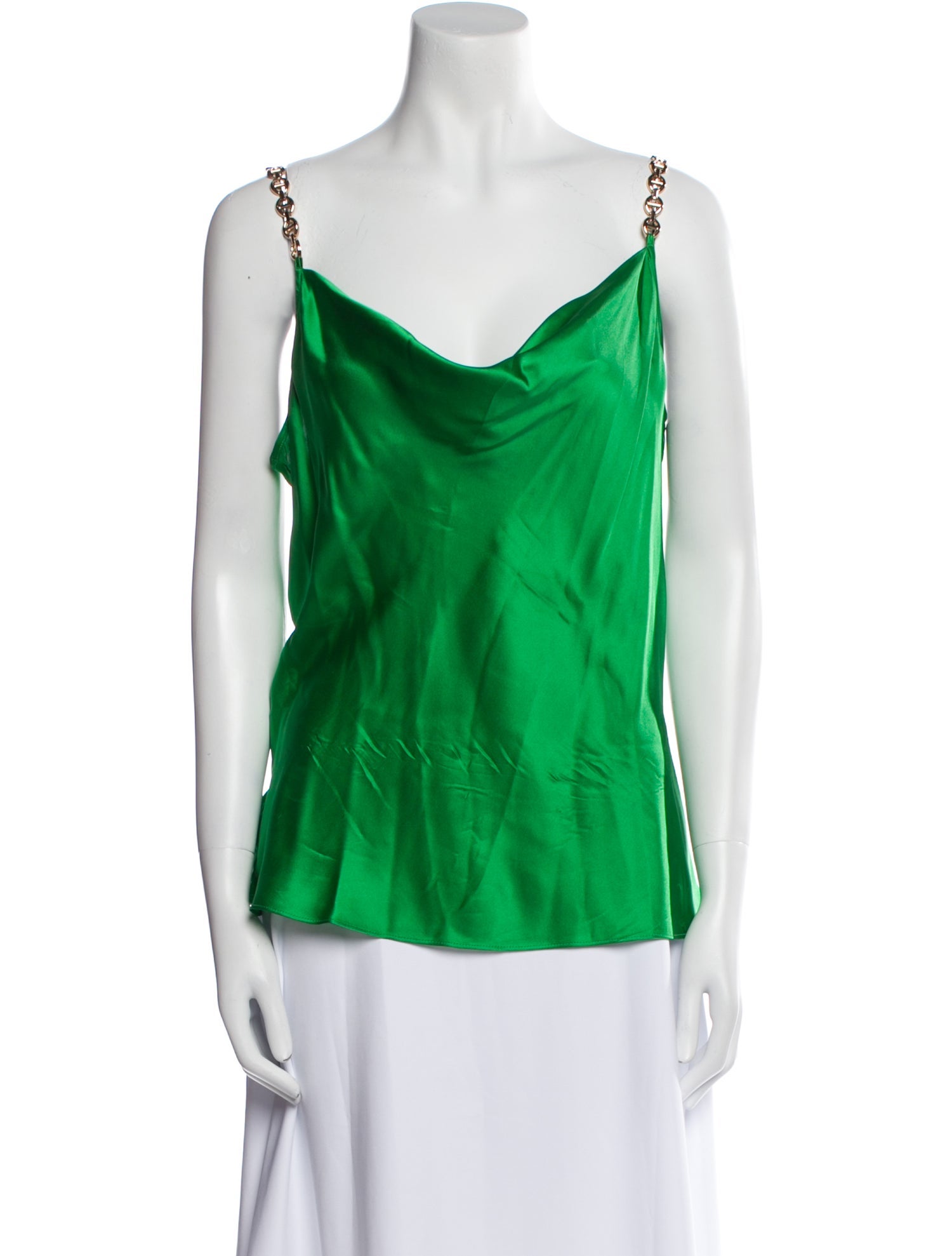 L'Agence Silk Cowl Neck Top