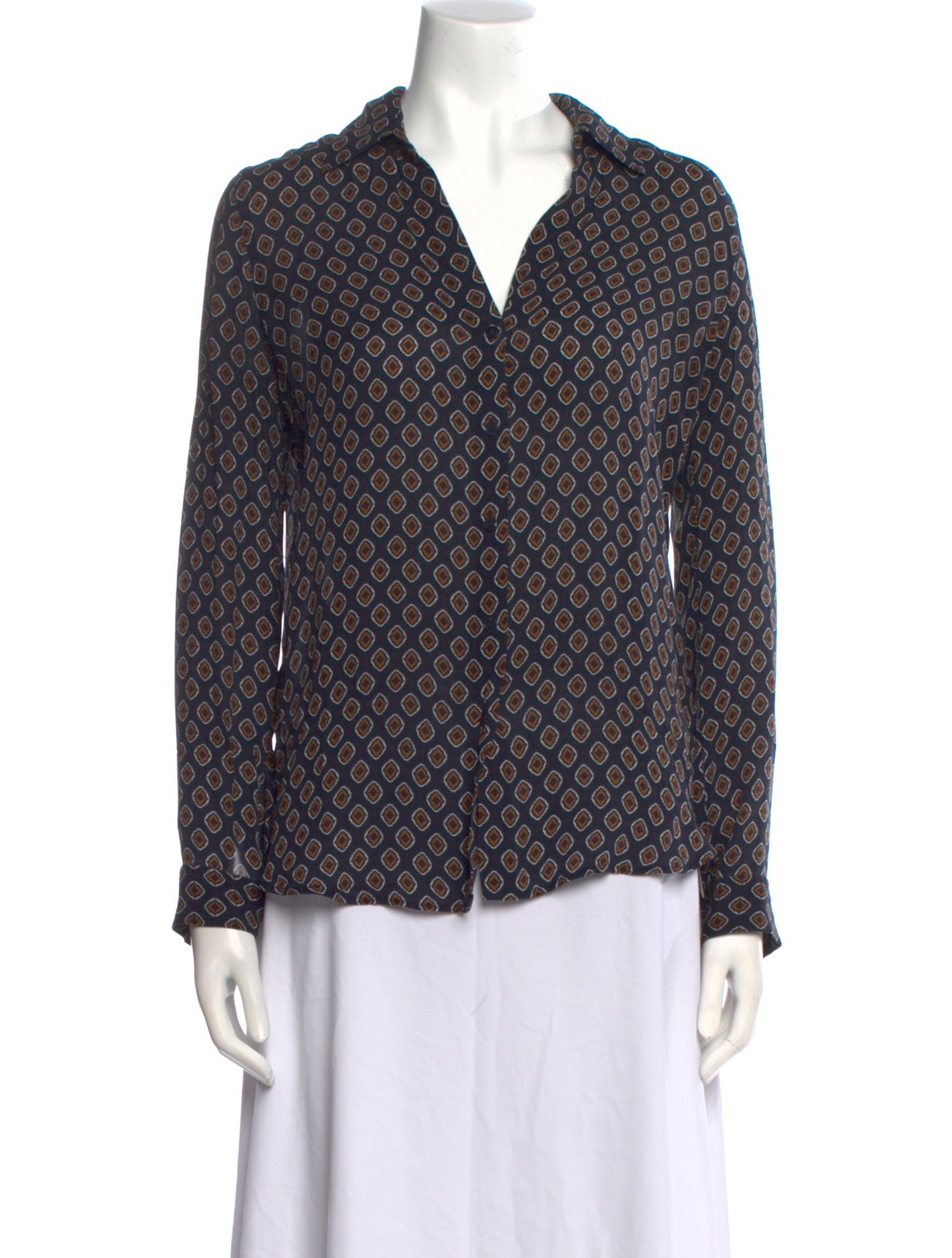 L'Agence Silk Printed Blouse