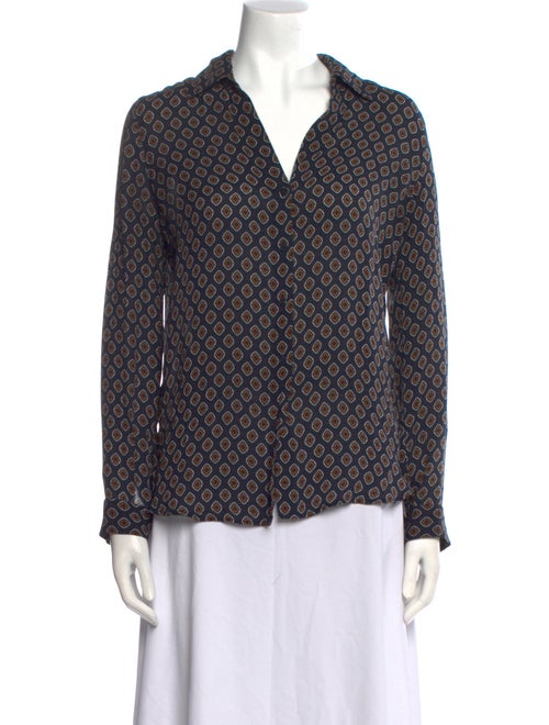 L'Agence Silk Printed Blouse