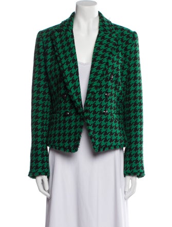 L'Agence Houndstooth Print Evening Jacket