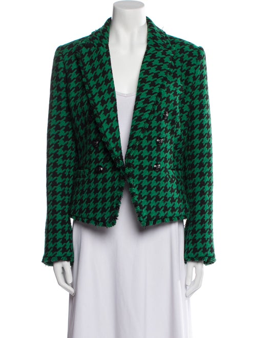 L'Agence Houndstooth Print Evening Jacket
