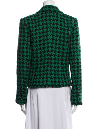 L'Agence Houndstooth Print Evening Jacket
