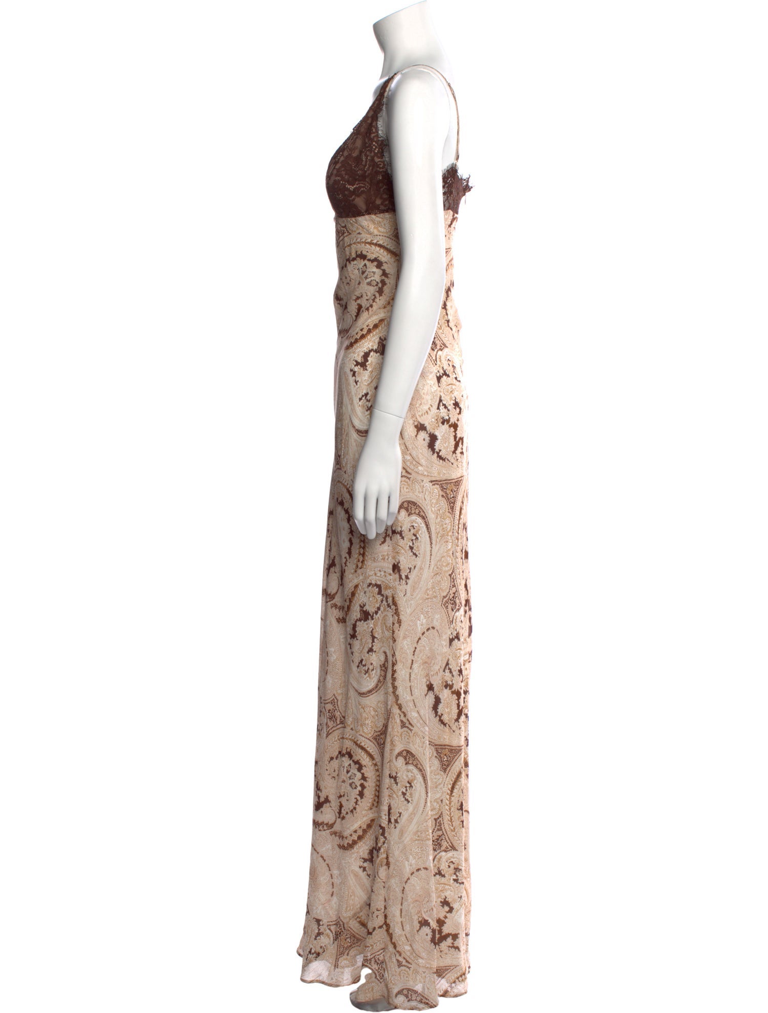 L'Agence Silk Long Dress