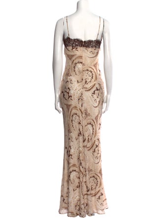 L'Agence Silk Long Dress