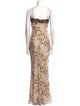 L'Agence Silk Long Dress