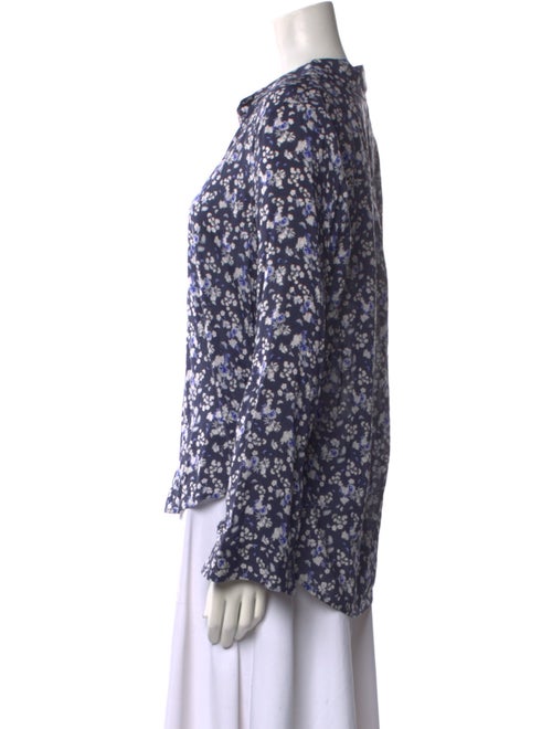 L'Agence Floral Print Long Sleeve Blouse
