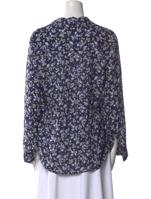 L'Agence Floral Print Long Sleeve Blouse