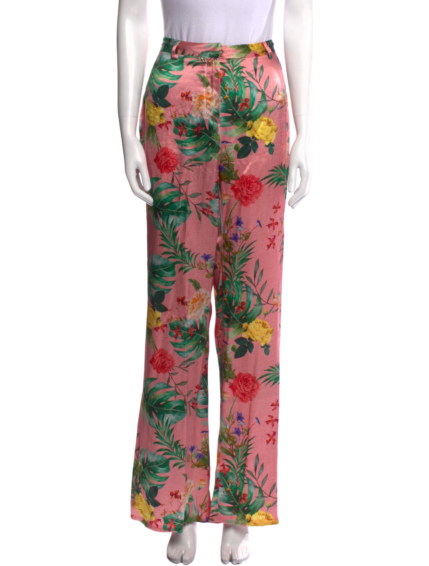 L'Agence Silk Wide Leg Pants