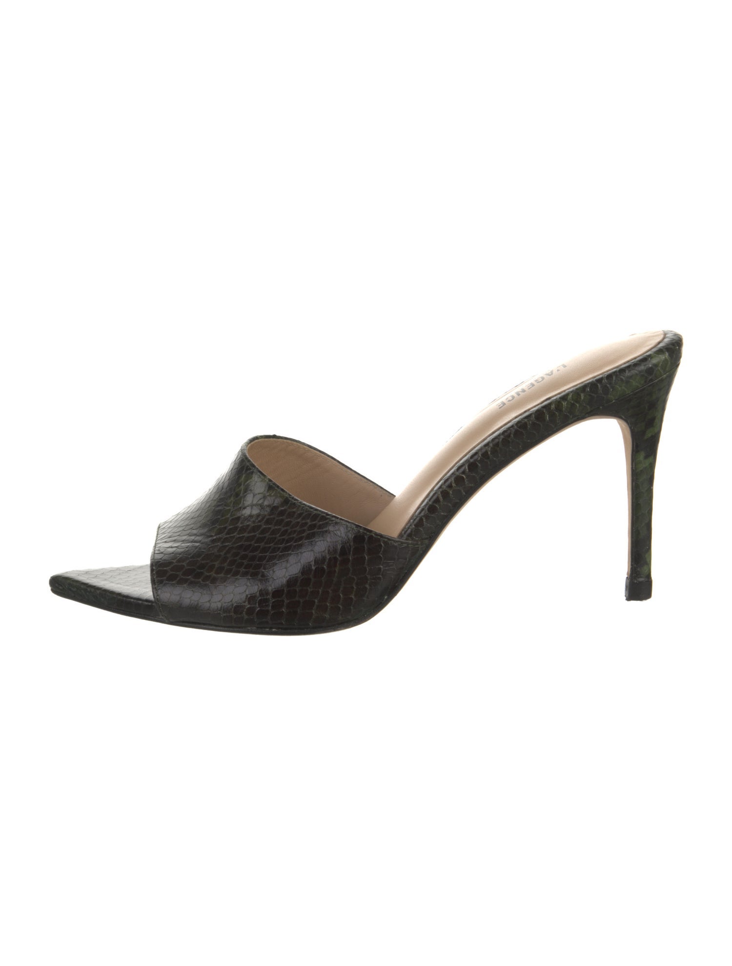 L'Agence Leather Slides