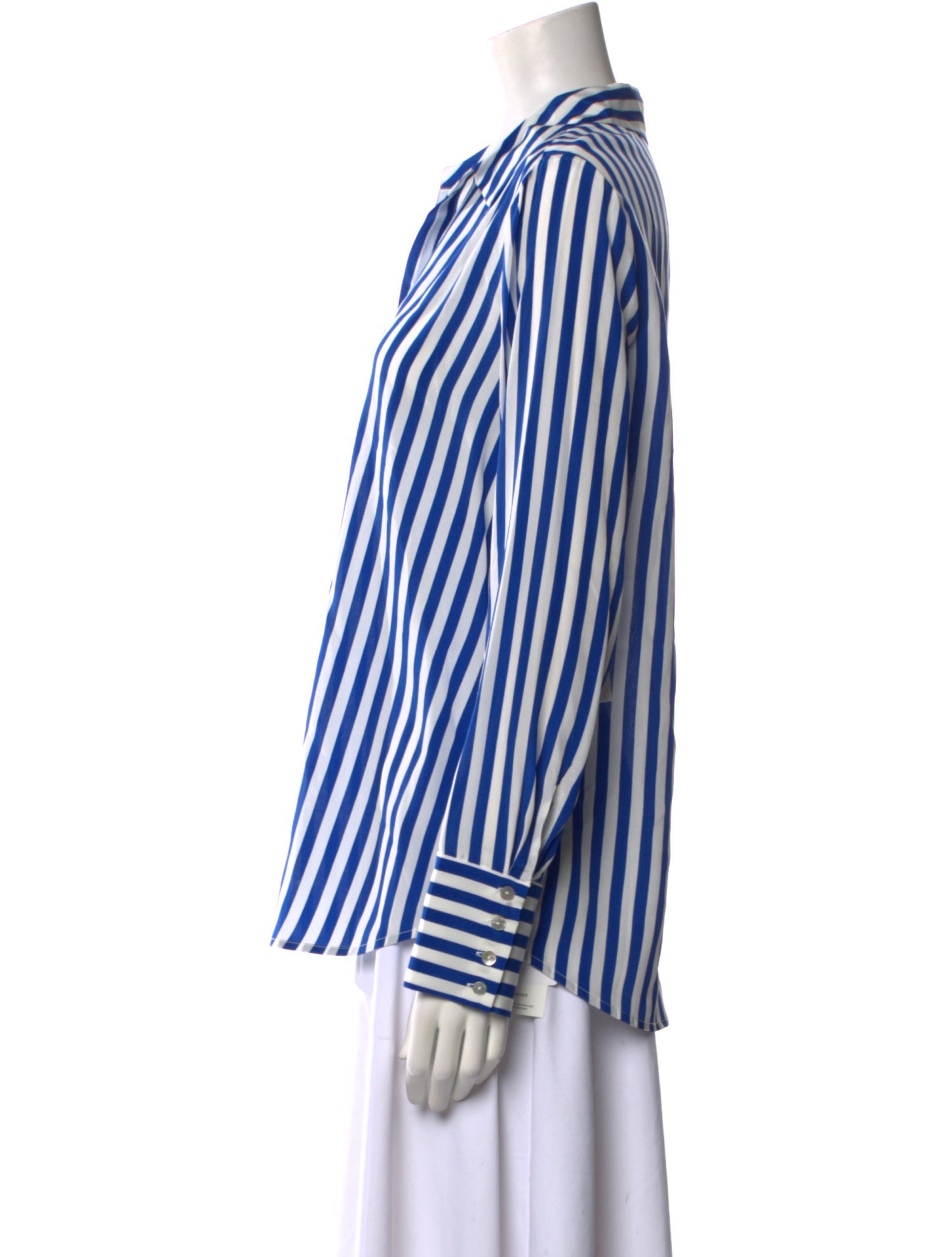 L'Agence Silk Striped Button-Up Top w/ Tags