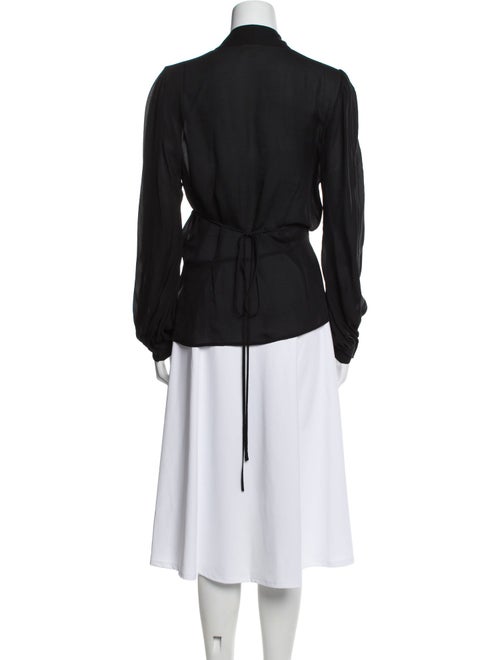 L'Agence Silk V-Neck Blouse