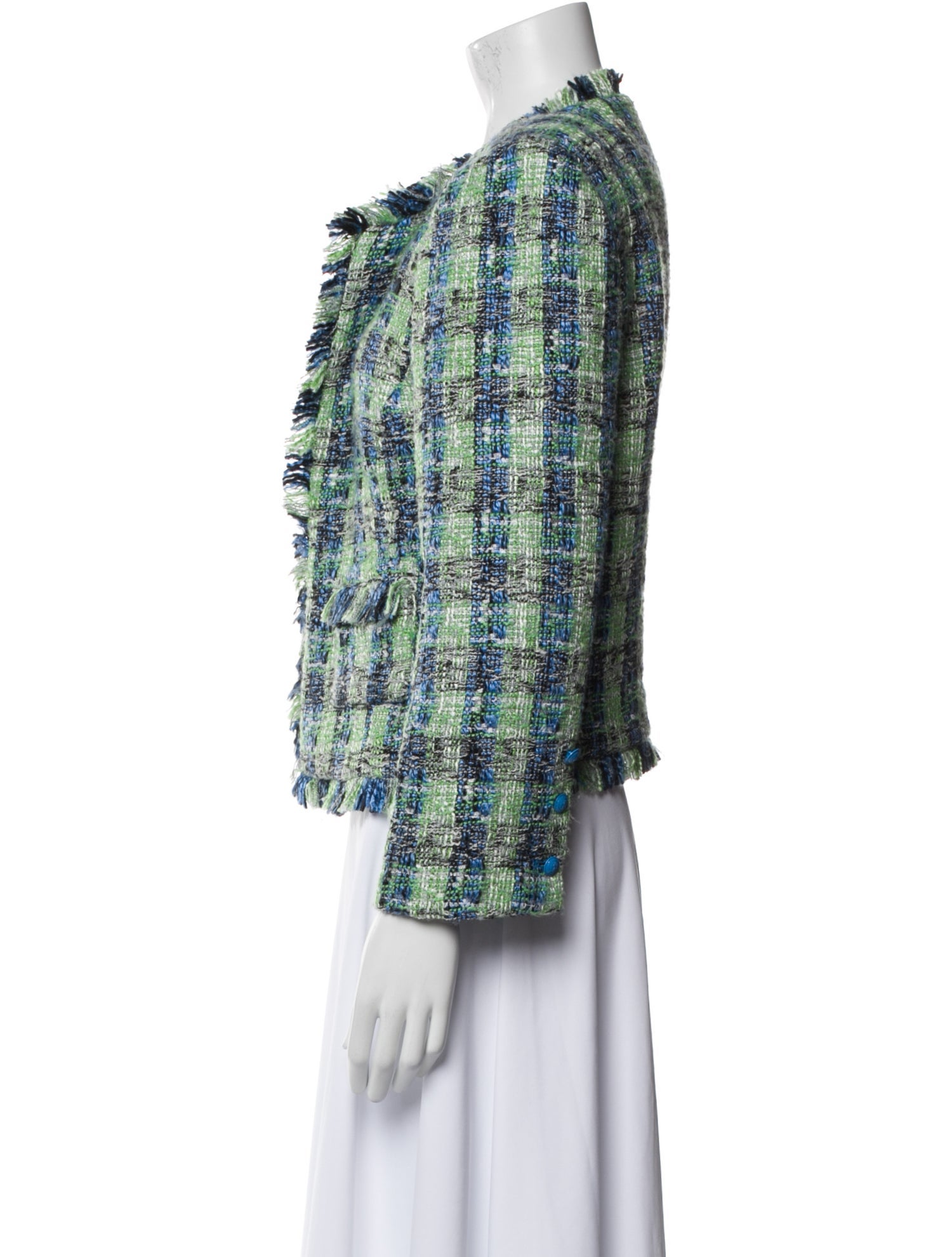 L'Agence Tweed Pattern Evening Jacket