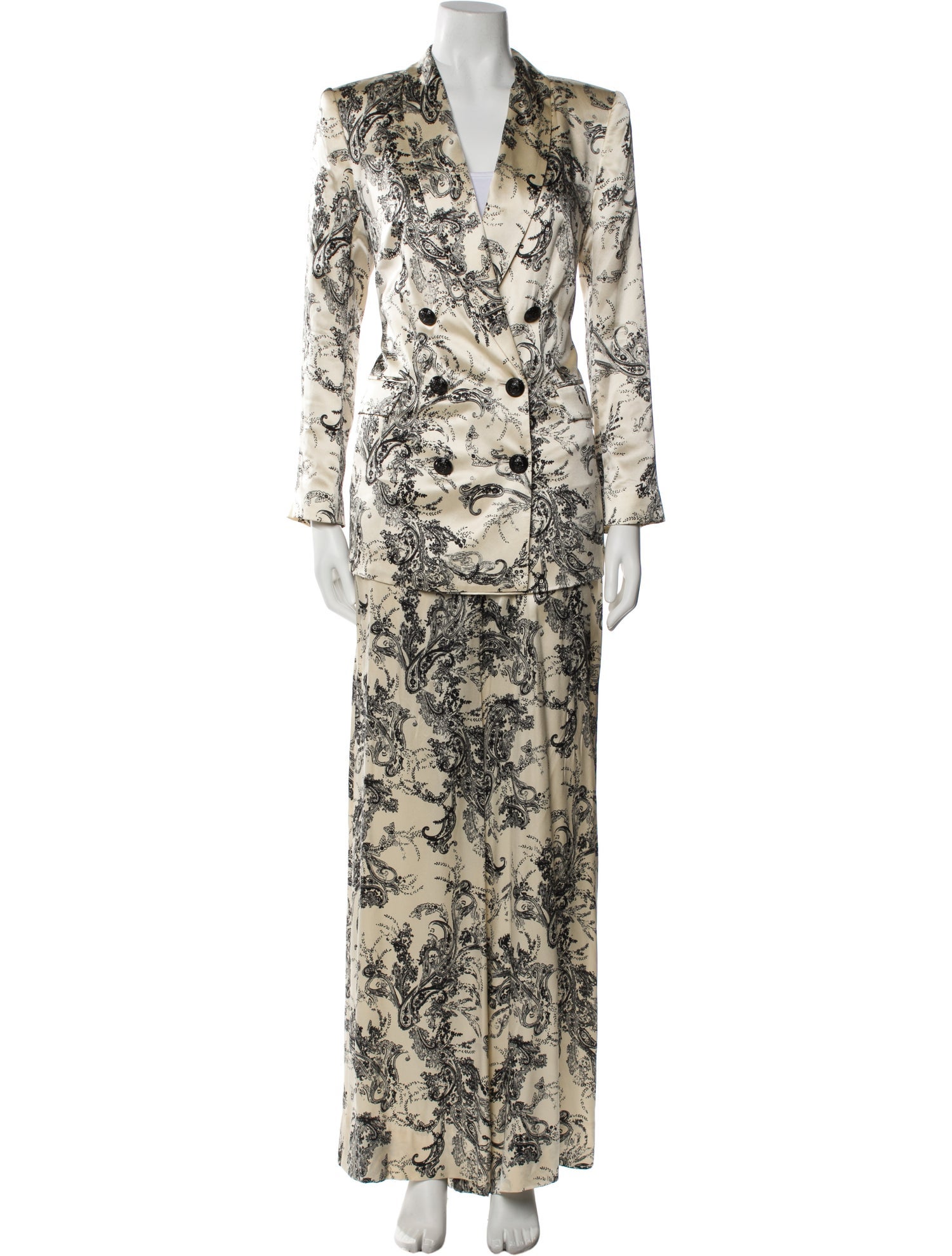 L'Agence Silk Printed Pantsuit