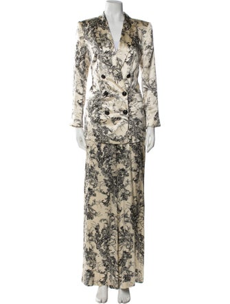 L'Agence Silk Printed Pantsuit