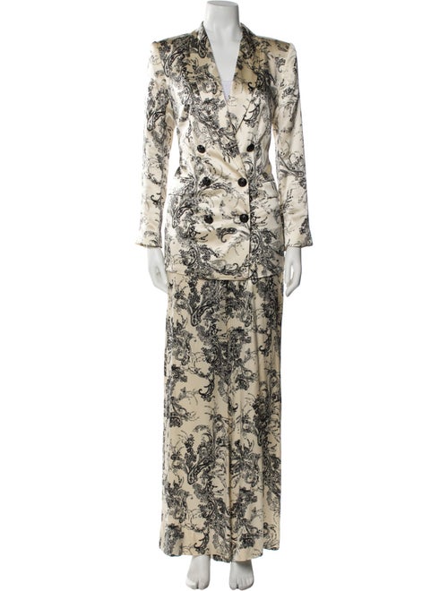 L'Agence Silk Printed Pantsuit