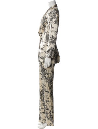 L'Agence Silk Printed Pantsuit