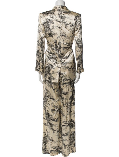 L'Agence Silk Printed Pantsuit