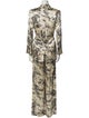 L'Agence Silk Printed Pantsuit