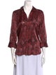 L'Agence Silk Animal Print Blouse