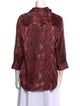 L'Agence Silk Animal Print Blouse