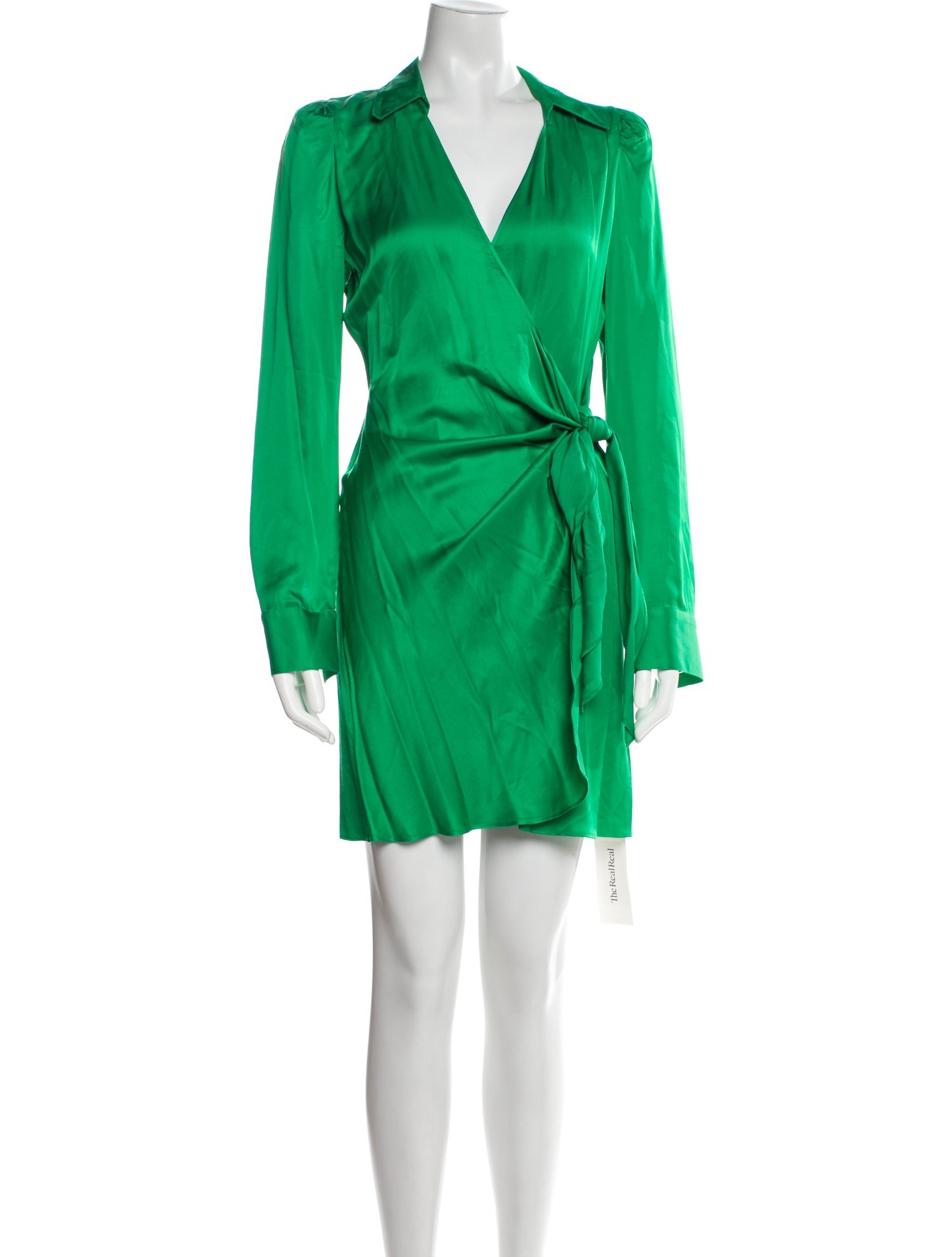 L'Agence V-Neck Mini Dress