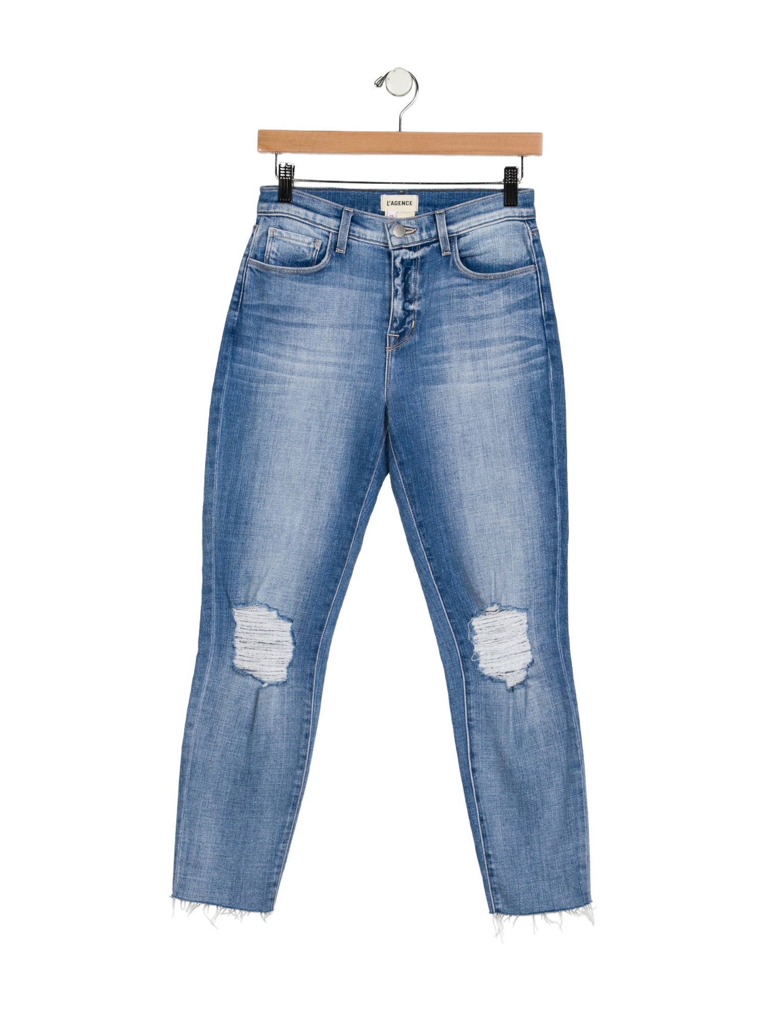 L'Agence Mid-Rise Straight Leg Jeans