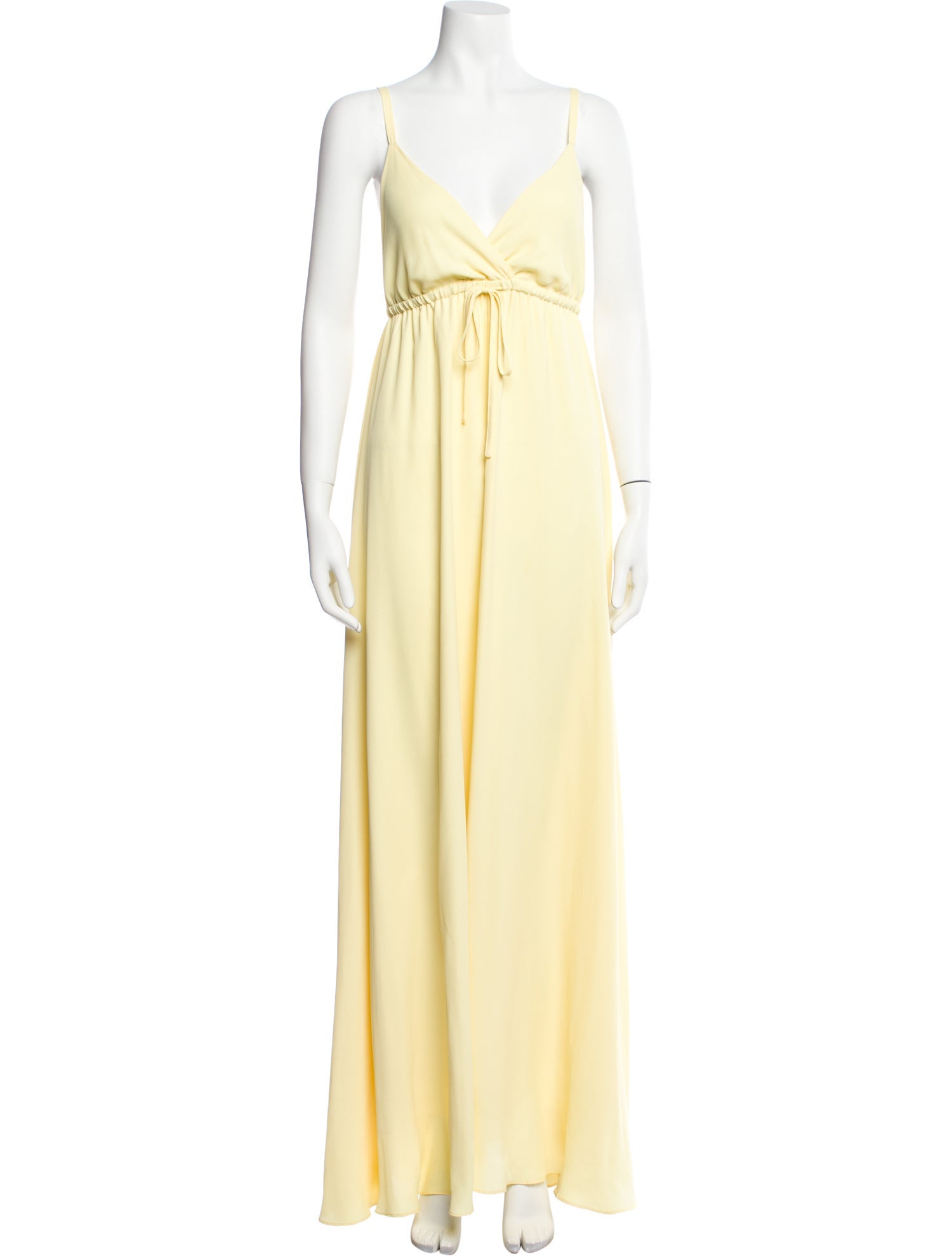 L'Agence V-Neck Long Dress
