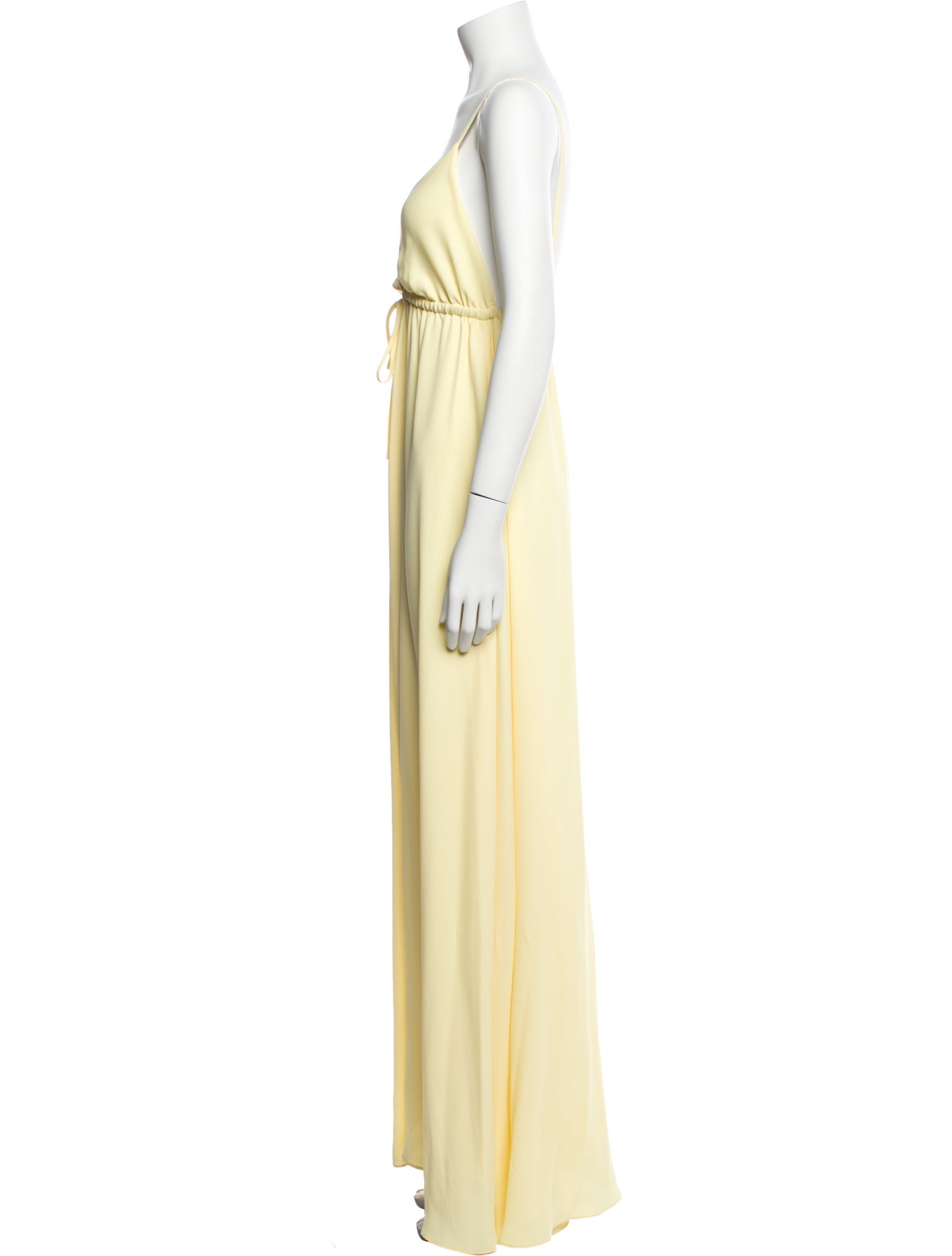 L'Agence V-Neck Long Dress