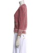 L'Agence Striped V-Neck Sweater