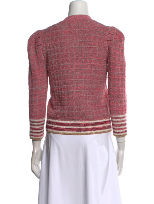 L'Agence Striped V-Neck Sweater