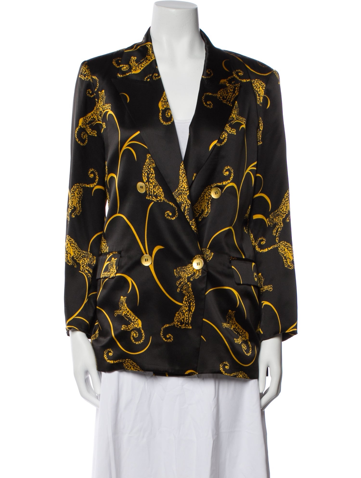 L'Agence Silk Printed Blazer