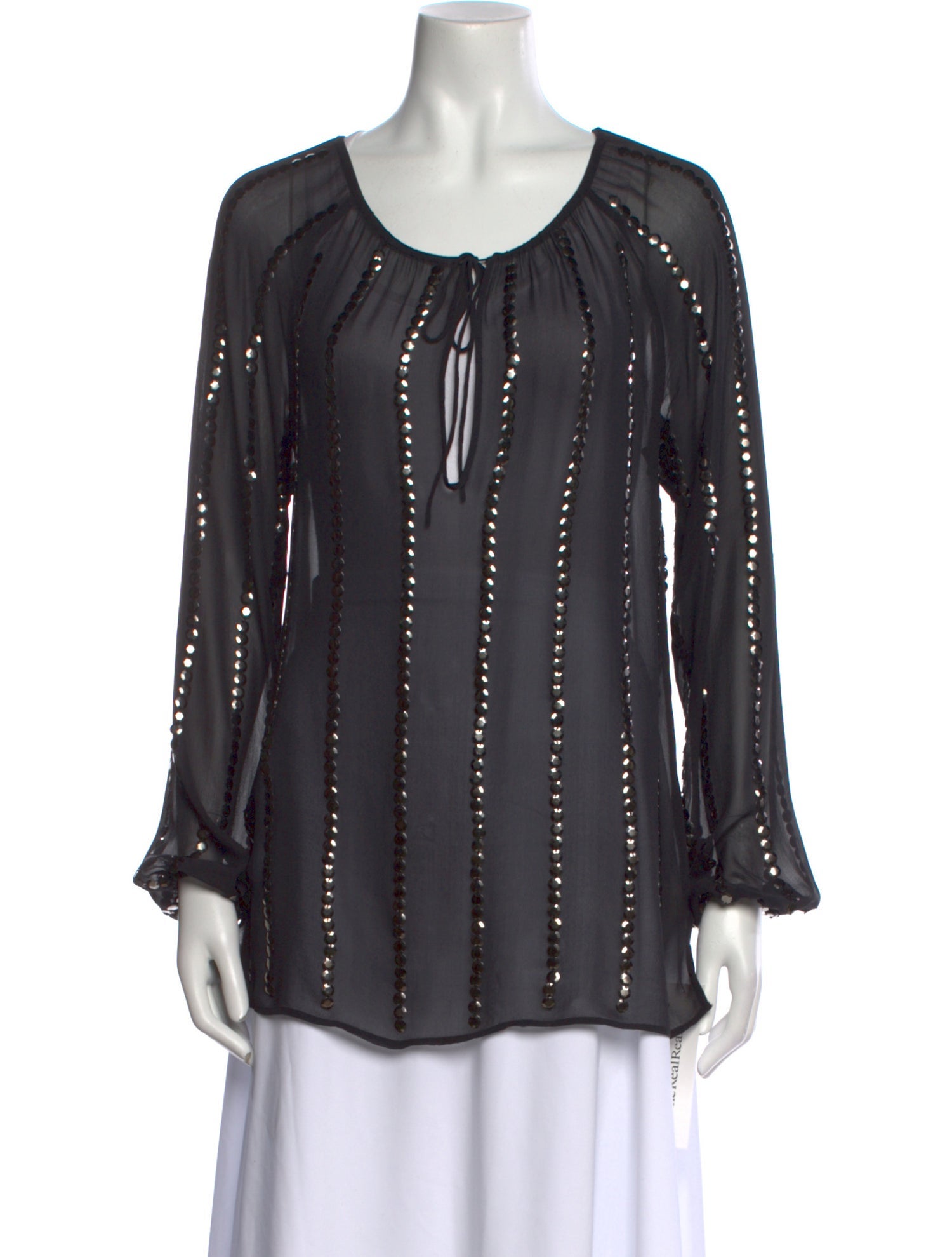 L'Agence Silk Scoop Neck Blouse