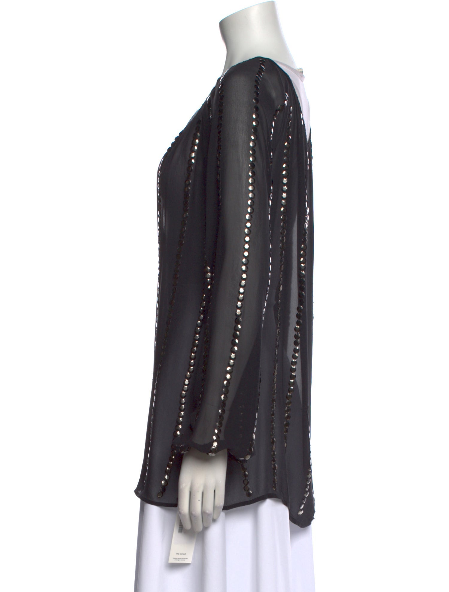 L'Agence Silk Scoop Neck Blouse